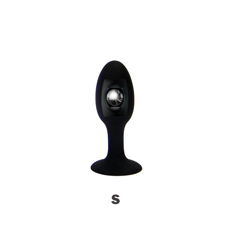 Anal Beads Plug Silicone Butt Plug Metal Ball Inside Anus Vagina Muscles Massage Trainer Adult Pleasure Sex Products For Couple
