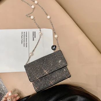 Women's Rhinestone Bag Pearl Chain Clutch Bag For Evening Party Banquet Fashion Shoulder Bag Phone Pouch Totes Bags For Women
Women's Rhinestone Bag Pearl Chain Clutch Bag For Evening Party Banquet Fashion Shoulder Bag Phone Pouch Totes Bags For Women