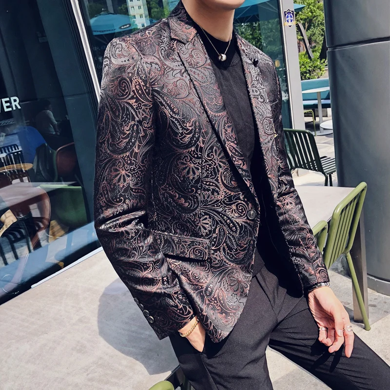 British Stylish Blazers For Men Luxury Formal Wedding Casual Male Slim Fit Suit Jacket Business Dress Dj Singer Party Men Coat
British Stylish Blazers For Men Luxury Formal Wedding Casual Male Slim Fit Suit Jacket Business Dress Dj Singer Party Men Coat