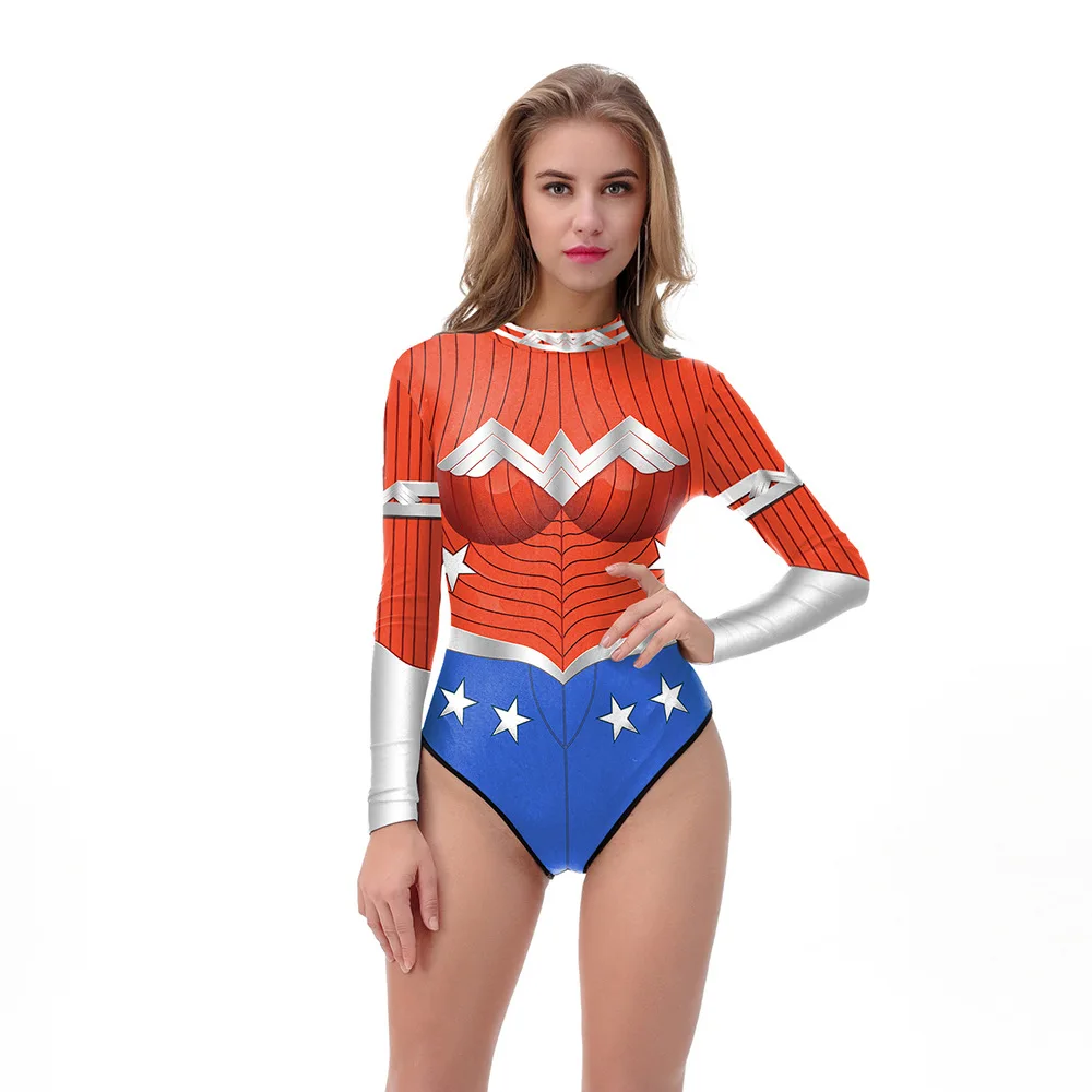 Summer Sexy Girl Swimwear Bodysuit Comics Star Wonder Woman 3D Prints One Piece Women Swimsuit Sport Bathing Suit
Summer Sexy Girl Swimwear Bodysuit Comics Star Wonder Woman 3D Prints One Piece Women Swimsuit Sport Bathing Suit