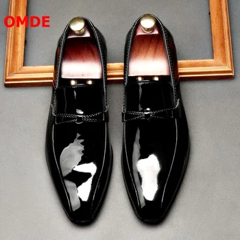 OMDE Black Patent Leather Loafers Men Dress Shoes Pointed Toe Formal Shoes Slip On Office Shoes Men's Banquet And Wedding Shoes
OMDE Black Patent Leather Loafers Men Dress Shoes Pointed Toe Formal Shoes Slip On Office Shoes Men's Banquet And Wedding Shoes