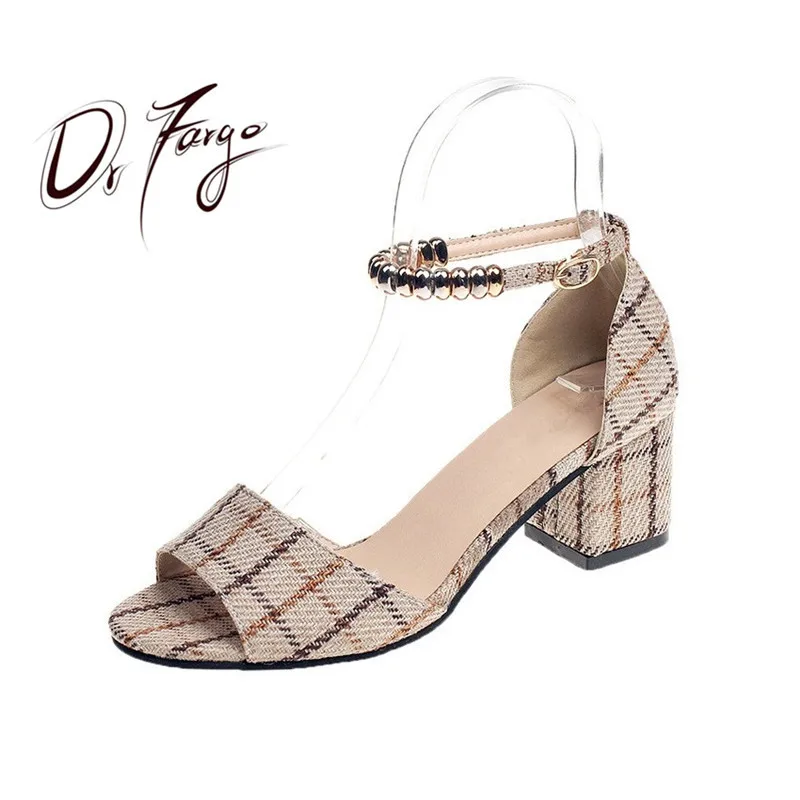 DRFARGO Women Sandals Ankle Beads Peep Toe 2019 Women's Summer Shoes Buckle Med Block Heel black sandals for girls PX28
DRFARGO Women Sandals Ankle Beads Peep Toe 2019 Women's Summer Shoes Buckle Med Block Heel black sandals for girls PX28