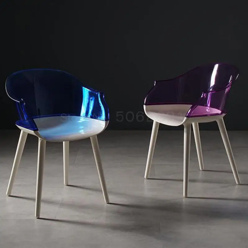 Nordic Acrylic Dining Chair Creative Ghost Chair Armrest Stool Subnet Red Back Transparent Chair Plastic Crystal Chair
Nordic Acrylic Dining Chair Creative Ghost Chair Armrest Stool Subnet Red Back Transparent Chair Plastic Crystal Chair