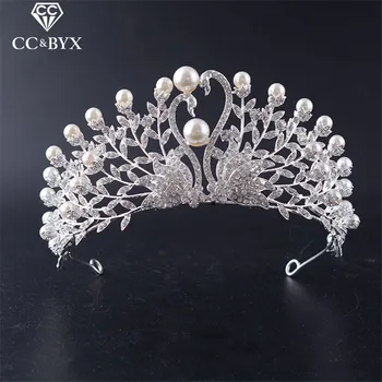 CC tiaras and crowns crystal beads pearl princess bridal crown swan shape wedding hair accessories for women party jewelry HG720
CC tiaras and crowns crystal beads pearl princess bridal crown swan shape wedding hair accessories for women party jewelry HG720