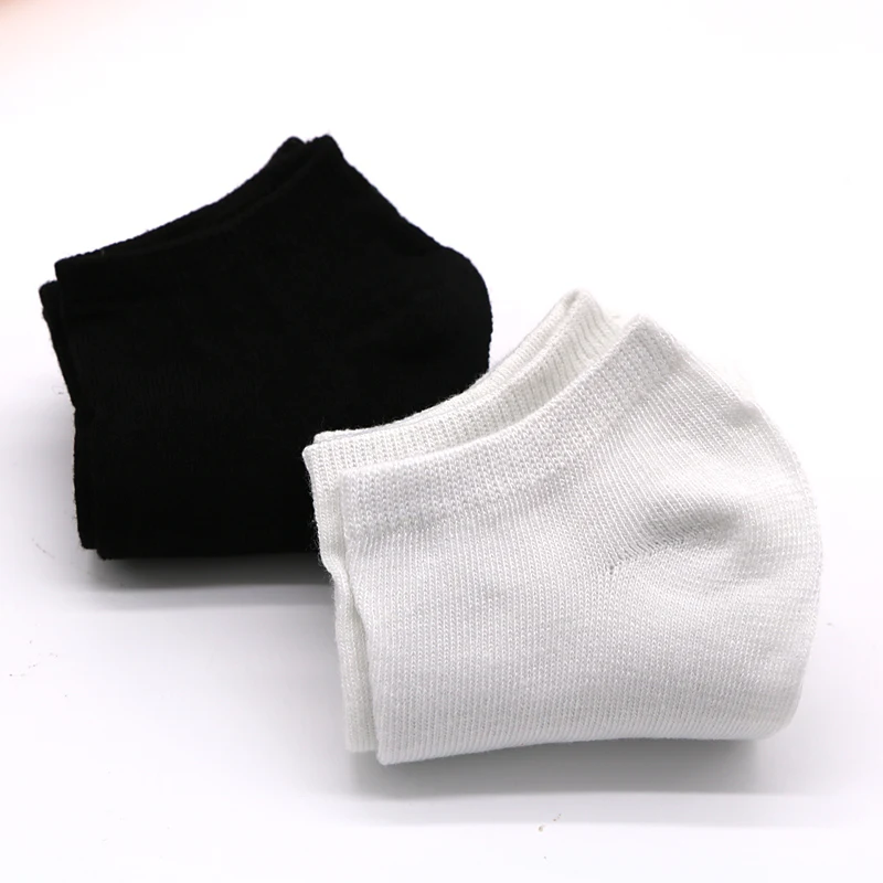 7Pair Women's Socks Summer Solid Thin Short Female Low Cut Ankle Socks Short Ladies Invisible Boat Socks For Women Black White 15