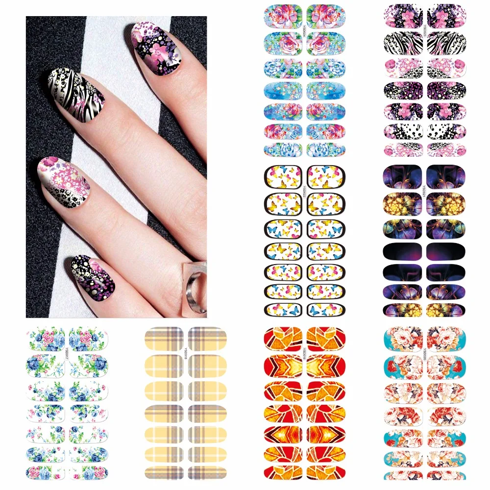 YZWLE 1 Sheet Optional Beautiful Full Cover Wraps Nails Decals Water Transfer Nail Art Stickers
YZWLE 1 Sheet Optional Beautiful Full Cover Wraps Nails Decals Water Transfer Nail Art Stickers