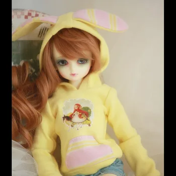Cateleya Bjd doll clothes Yellow plush rabbit upper body clothes Rabbit ears 
Cateleya Bjd doll clothes Yellow plush rabbit upper body clothes Rabbit ears