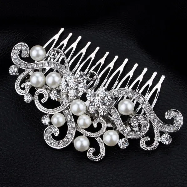 3.5 Inch Rhodium Silver Rhinestone Crystal Cream Pearl Bridal Hair Comb Hair Decoration Vintage Jewelry
3.5 Inch Rhodium Silver Rhinestone Crystal Cream Pearl Bridal Hair Comb Hair Decoration Vintage Jewelry