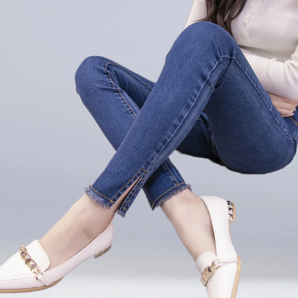 High Waist Stretch Women Jeans Casual Slit Skinny Pencil Pants Vintage Tassel Washed Denim Jeans Fashion Black Gray Blue Jeans
High Waist Stretch Women Jeans Casual Slit Skinny Pencil Pants Vintage Tassel Washed Denim Jeans Fashion Black Gray Blue Jeans