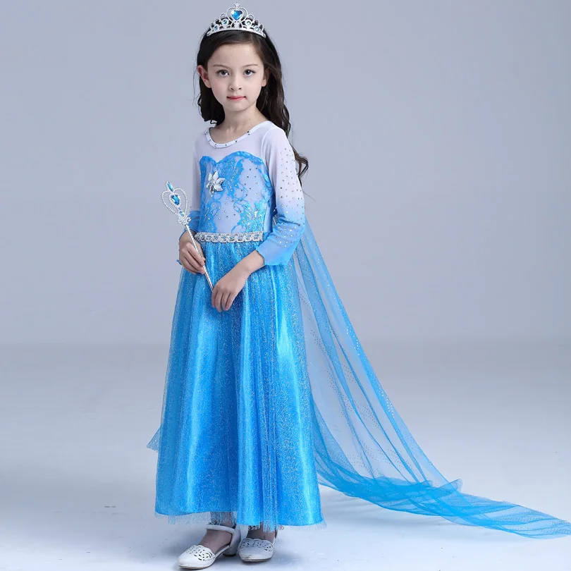 Elsa Girl Princess Children Gilrs Dress Clothing Vestidos Infants Kids Baby Dresses Children Clothes with Cloak 
Elsa Girl Princess Children Gilrs Dress Clothing Vestidos Infants Kids Baby Dresses Children Clothes with Cloak