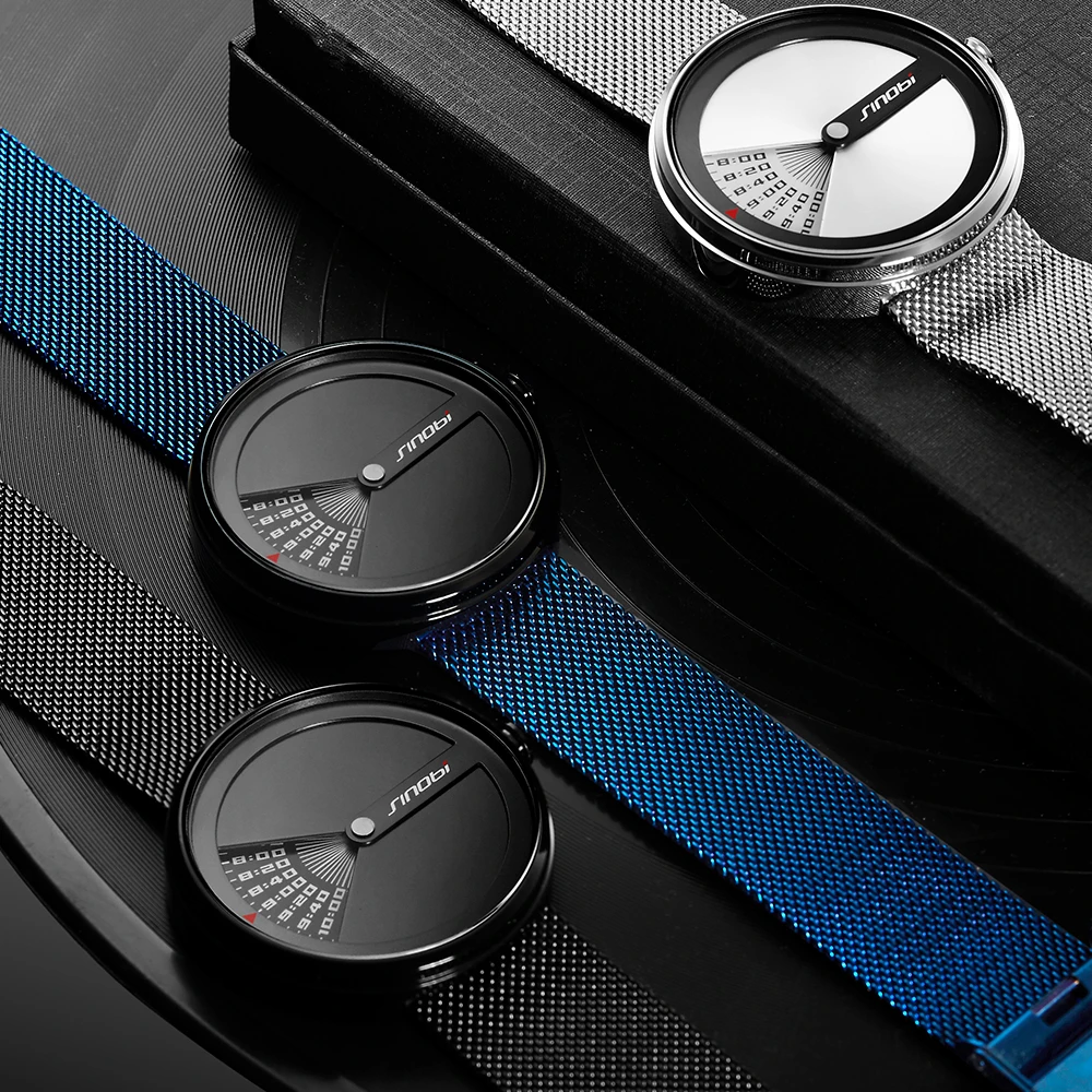 SINOBI Mens Fashion Watches Original Design Creative Wristwatch Stainless Steel Mesh Strap Mens Business Watch Relogio Masculino
SINOBI Mens Fashion Watches Original Design Creative Wristwatch Stainless Steel Mesh Strap Mens Business Watch Relogio Masculino