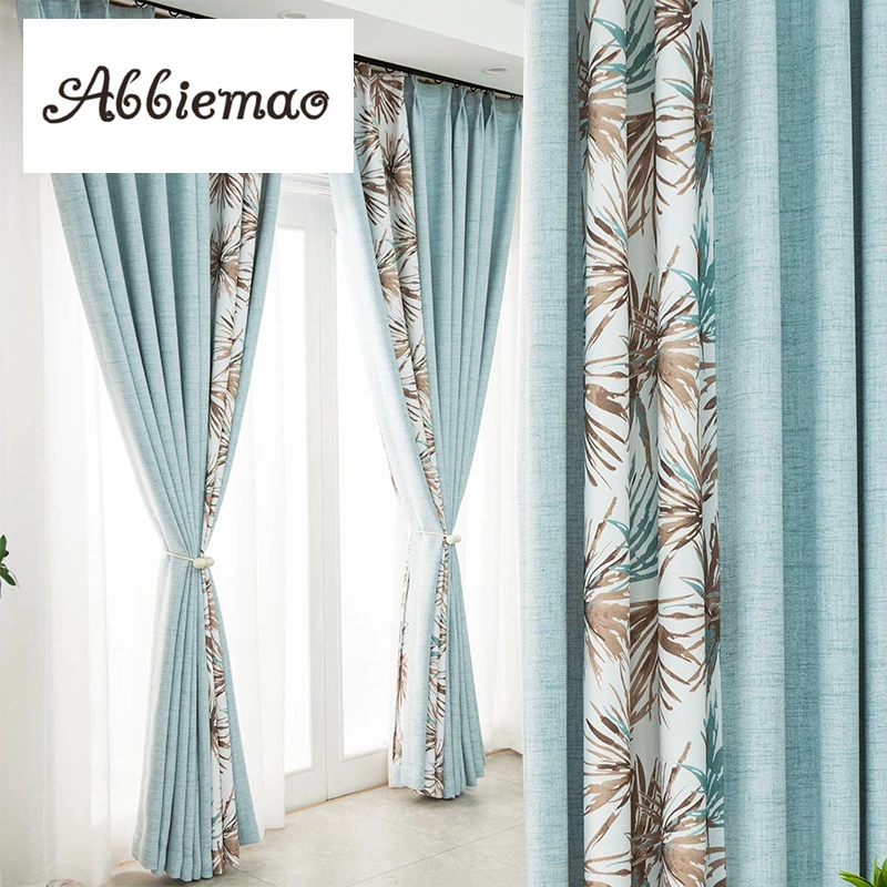 Abbiemao Nordic Simple Modern Splicing Curtain For Bedroom High Shading Curtain Leaf Printing Finished Customized Curtains
Abbiemao Nordic Simple Modern Splicing Curtain For Bedroom High Shading Curtain Leaf Printing Finished Customized Curtains