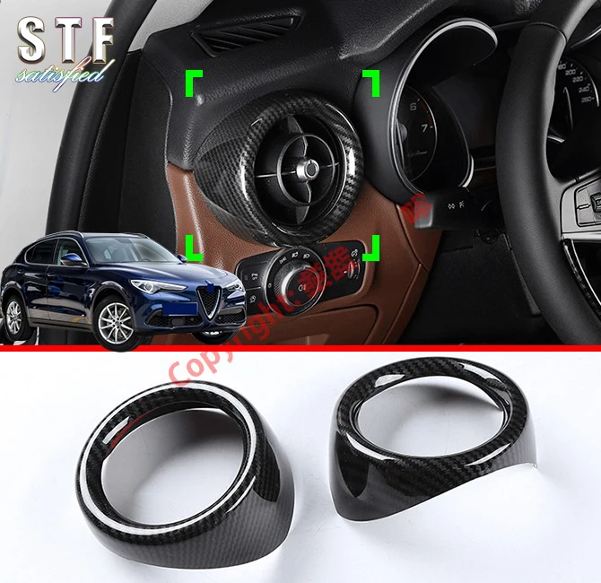 Carbon Fiber Style Interior Air-Condition Vent Outlet Cover Trim For Alfa Romeo Stelvio 2017 2018 2019 Car Accessories Stickers
Carbon Fiber Style Interior Air-Condition Vent Outlet Cover Trim For Alfa Romeo Stelvio 2017 2018 2019 Car Accessories Stickers