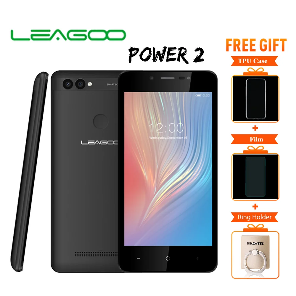 Leagoo Power 2 5.0" HD Smartphone Android 8.1 RAM 2GB ROM 16GM Dual SIM GSM WCDMA Fingerprint Face Unlock Quad Core Mobile Phone
Leagoo Power 2 5.0" HD Smartphone Android 8.1 RAM 2GB ROM 16GM Dual SIM GSM WCDMA Fingerprint Face Unlock Quad Core Mobile Phone