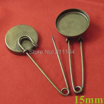 15mm Antique Bronze Plated Blank Round Deep Wall Bezel Tray Cabochon Brooch Bases Safety-pin Clip Brooches Settings Findings
15mm Antique Bronze Plated Blank Round Deep Wall Bezel Tray Cabochon Brooch Bases Safety-pin Clip Brooches Settings Findings