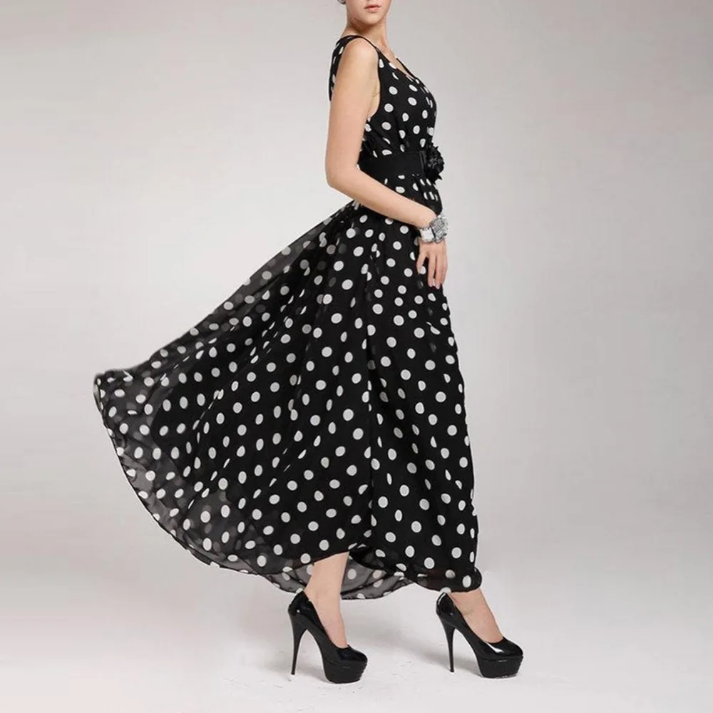 Factory Price! Sexy BOHO Women Chiffon Dress Long Maxi Summer Beach Polka Dot Sleeveless Dress
Factory Price! Sexy BOHO Women Chiffon Dress Long Maxi Summer Beach Polka Dot Sleeveless Dress