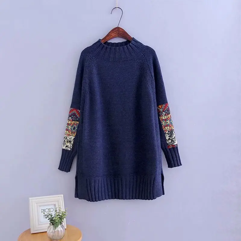 Plus size casual turtleneck women Knitted pullover 2018 blue & green Patch Designs autumn winter ladies sweater wool female 4XL
Plus size casual turtleneck women Knitted pullover 2018 blue & green Patch Designs autumn winter ladies sweater wool female 4XL