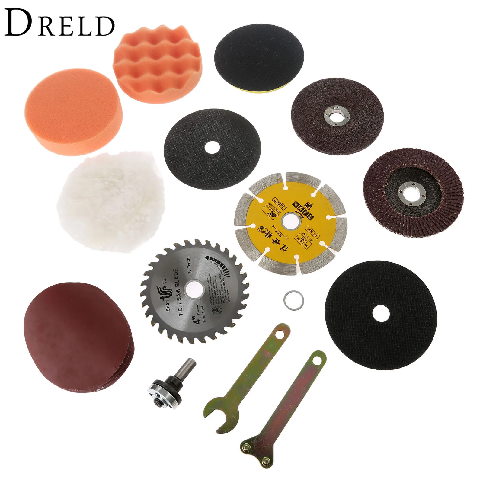 10Pcs Metal Cutting Polishing Pad Marble Grinding Wheel Saw Blade Spanner Conversion Kit for Electric Drill Power Tools
10Pcs Metal Cutting Polishing Pad Marble Grinding Wheel Saw Blade Spanner Conversion Kit for Electric Drill Power Tools