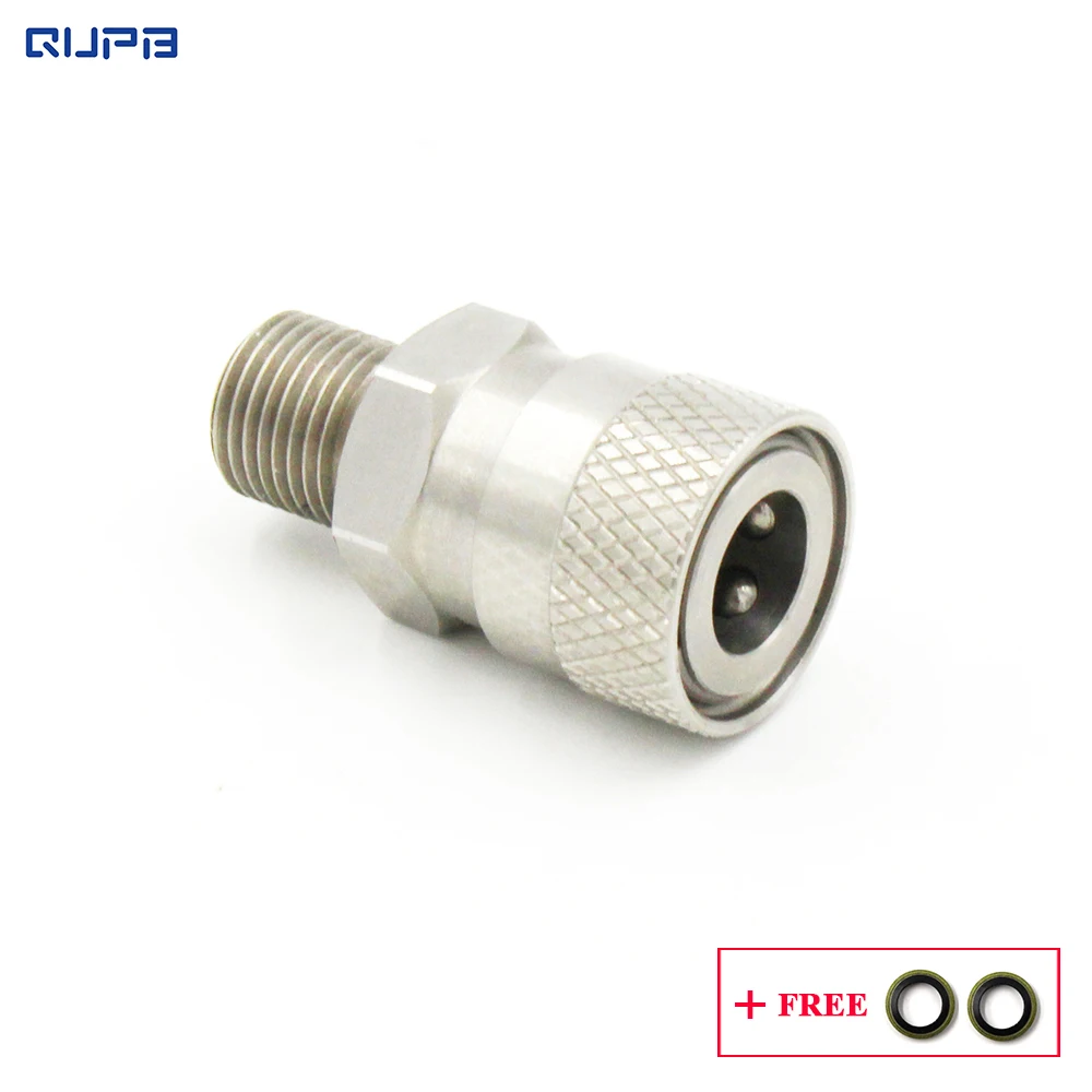 QUPB New Quick Coupler Socket 1/8'' BSP Parallel MaleThread Stainless Steel 4500PIS Rated PTQ001
QUPB New Quick Coupler Socket 1/8'' BSP Parallel MaleThread Stainless Steel 4500PIS Rated PTQ001