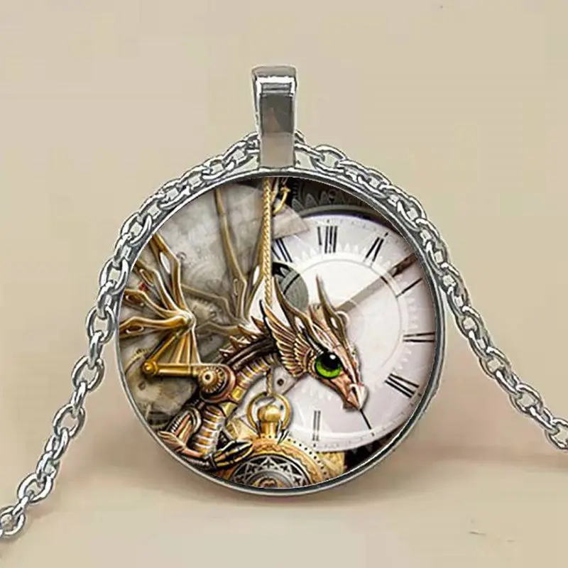 new hot Fine Jewelry Steampunk clock pendant Clock Quarts Necklace Dinosaur pendant Steam punk accessories
new hot Fine Jewelry Steampunk clock pendant Clock Quarts Necklace Dinosaur pendant Steam punk accessories