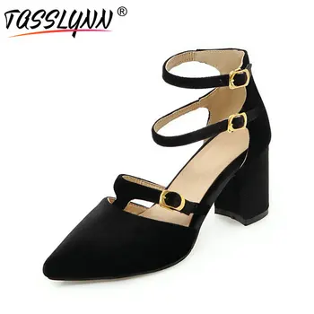 TASSLYNN 2019 Women Pumps Buckle Strap Velvet Pointed Toe Shoes Square High Heels Retro Sexy Black Party Pumps Shoes Size 34-43
TASSLYNN 2019 Women Pumps Buckle Strap Velvet Pointed Toe Shoes Square High Heels Retro Sexy Black Party Pumps Shoes Size 34-43