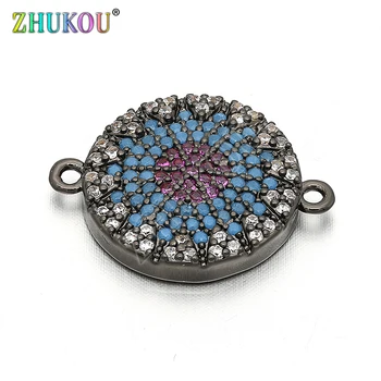 16mm Brass Cubic Zirconia Round Circle Connectors Charms DIY Jewelry Bracelet Necklace Making, Hole: 1mm, Model: VS72
16mm Brass Cubic Zirconia Round Circle Connectors Charms DIY Jewelry Bracelet Necklace Making, Hole: 1mm, Model: VS72