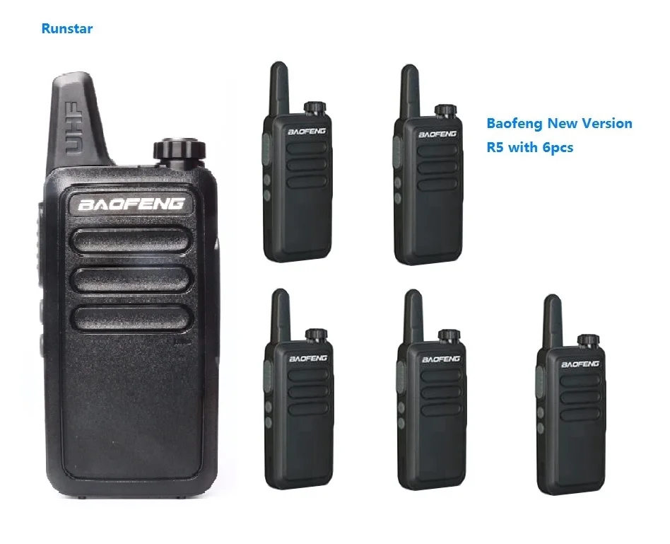 6pcs Baofeng R5 Mini Wiress Walkie Talkie BF-R5 Handheld Two Way Radio station Communicator ham radio Transceiver Talkie Walkie
6pcs Baofeng R5 Mini Wiress Walkie Talkie BF-R5 Handheld Two Way Radio station Communicator ham radio Transceiver Talkie Walkie