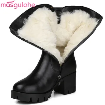 Masgulahe big size fashion winter snow boots round toe mid calf boots zip pu+cow leather boots keep warm comfortable shearling
Masgulahe big size fashion winter snow boots round toe mid calf boots zip pu+cow leather boots keep warm comfortable shearling
