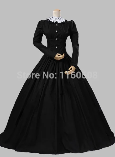Victorian Gothic Black Dress Gown Reenactment Theatre Costume Stage Dress Stage Ball Gown
Victorian Gothic Black Dress Gown Reenactment Theatre Costume Stage Dress Stage Ball Gown