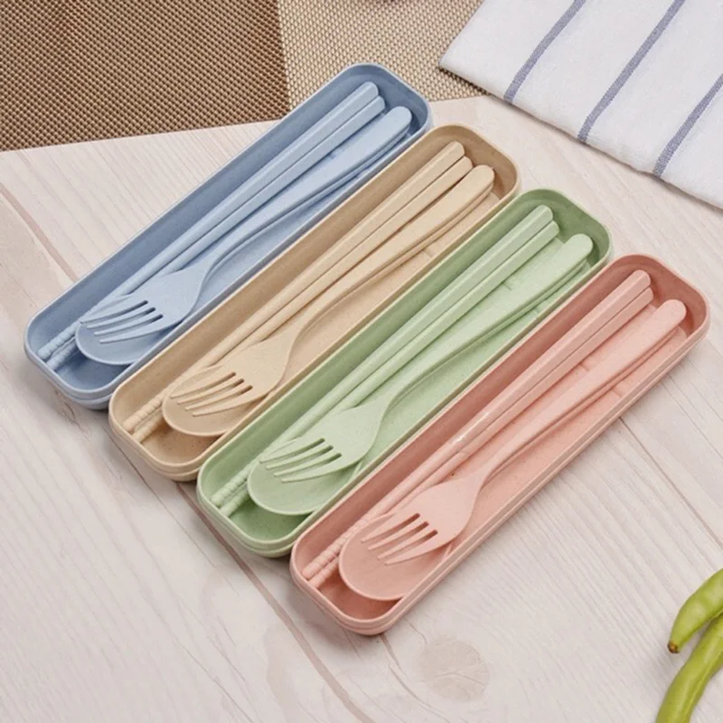 Environmentally Friendly New Arrival 3 In 1 Spoon Fork Chopsticks Set Organizer Box Plastic Tableware Wheat Dinnerware Set
Environmentally Friendly New Arrival 3 In 1 Spoon Fork Chopsticks Set Organizer Box Plastic Tableware Wheat Dinnerware Set