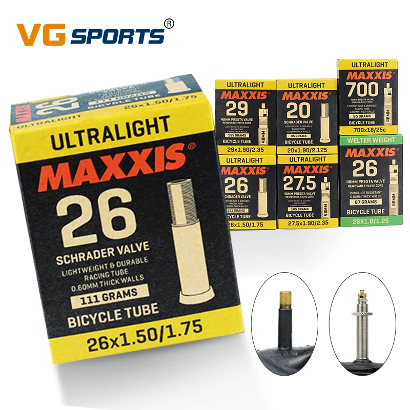 Ultralight MAXXIS bicycle inner tube all size 20 26 27.5 29 700C AV FV stab blow proof MTB road bike inner tubes camera tire
Ultralight MAXXIS bicycle inner tube all size 20 26 27.5 29 700C AV FV stab blow proof MTB road bike inner tubes camera tire