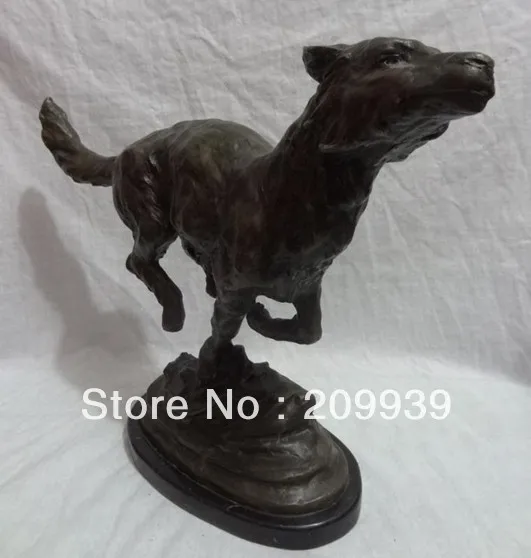 00531 18" Chinese Bronze Western Art Sculpture Running Field Wolf Statue Marble Base
00531 18" Chinese Bronze Western Art Sculpture Running Field Wolf Statue Marble Base