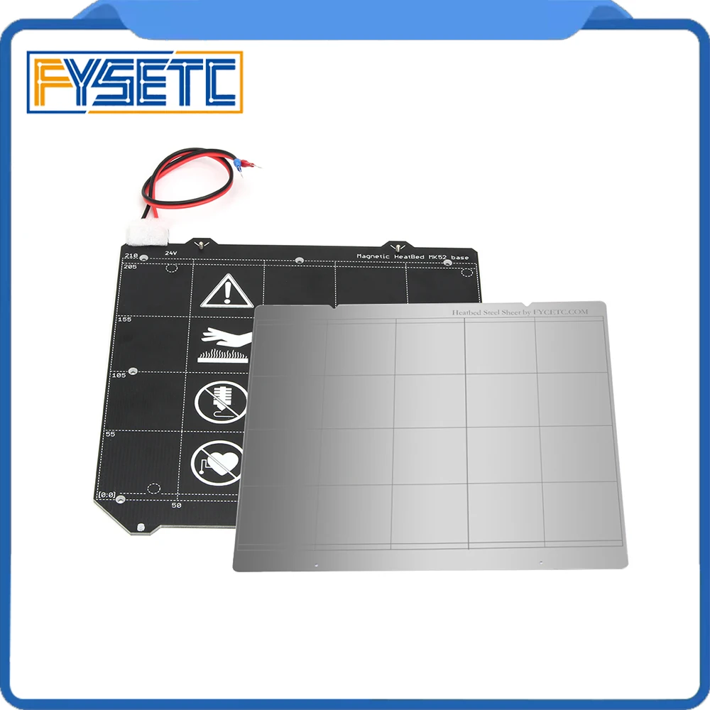Clone Prusa i3 MK3 3D Printer MK3 Magnetic Heated Bed MK52 24v Wiring Thermistor With Magnet + Steel Sheet For Prusa i3 MK3 MK3S
Clone Prusa i3 MK3 3D Printer MK3 Magnetic Heated Bed MK52 24v Wiring Thermistor With Magnet + Steel Sheet For Prusa i3 MK3 MK3S