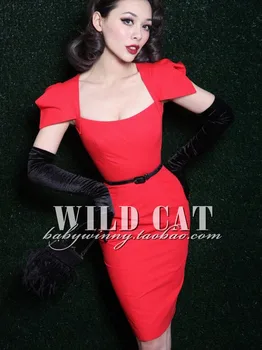 Europe and America Vintage Woman Elegant Are Red Square Collar Puff Sleeve Medium-Long Formal Dress One-Piece Sexy Dress
Europe and America Vintage Woman Elegant Are Red Square Collar Puff Sleeve Medium-Long Formal Dress One-Piece Sexy Dress