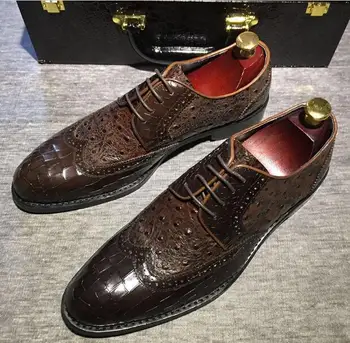 Goodyear men's shoes crocodile pattern British Brogue style casual shoes carved men's business dress shoes thick bottom
Goodyear men's shoes crocodile pattern British Brogue style casual shoes carved men's business dress shoes thick bottom