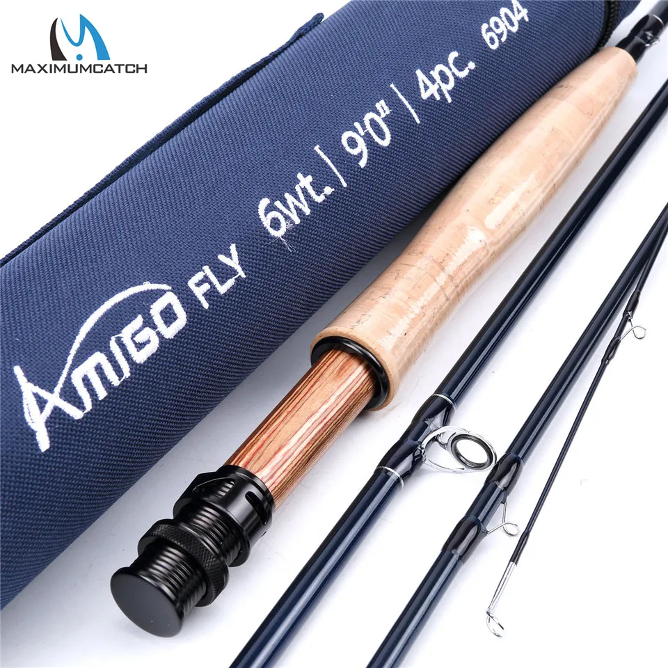 Maximumcatch Amigo Fast Action Fly Fishing Rod 8.6ft/9ft 4-8wt 30T SK Carbon Fiber Fly Rod with Cordura Tube
Maximumcatch Amigo Fast Action Fly Fishing Rod 8.6ft/9ft 4-8wt 30T SK Carbon Fiber Fly Rod with Cordura Tube