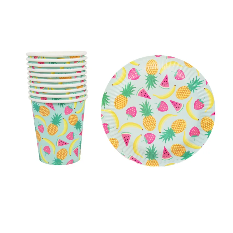 20Pcs/lot Summer Fruit Party Decorations Kids pineapple Disposable tableware Plates Cups Baby Shower Birthday Party Supplies
20Pcs/lot Summer Fruit Party Decorations Kids pineapple Disposable tableware Plates Cups Baby Shower Birthday Party Supplies