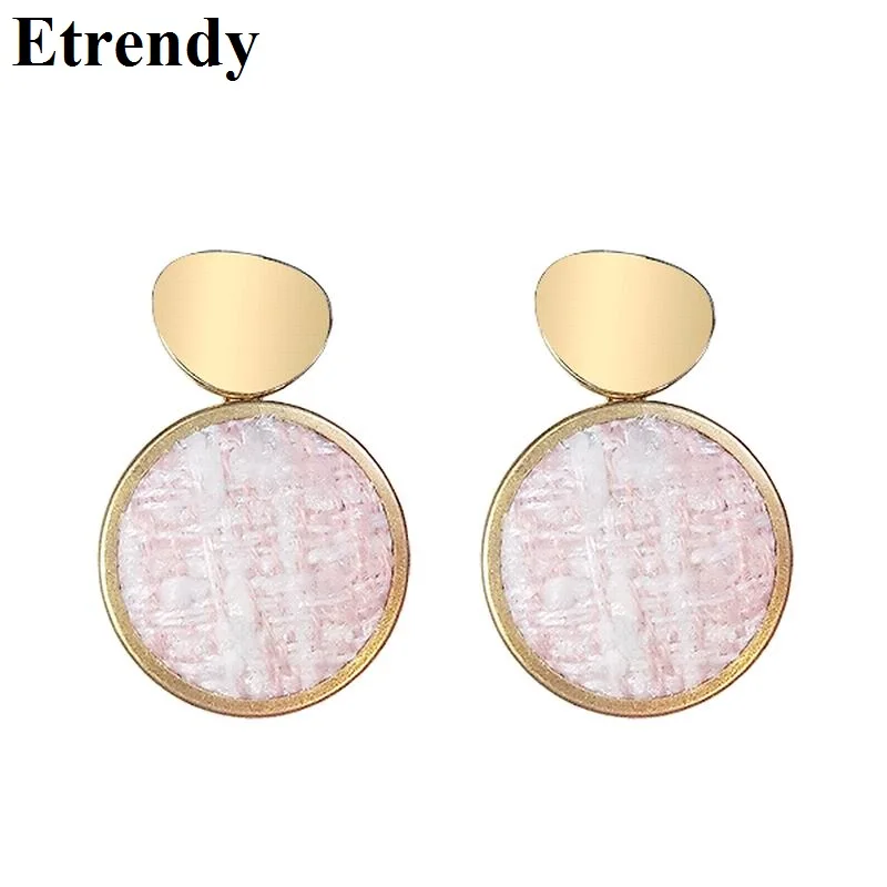 Korean Round Button Drop Earrings For Women Personality Simple Lattice Cloth Fashion Earring Jewelry Bijoux Cute
Korean Round Button Drop Earrings For Women Personality Simple Lattice Cloth Fashion Earring Jewelry Bijoux Cute