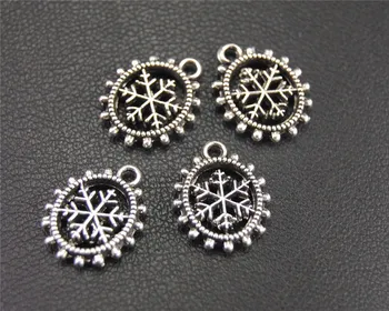 50pcs Silver Color Metal Snowflake Round Charm DIY Jewelry Findings Accessories 12x15mm A1960
50pcs Silver Color Metal Snowflake Round Charm DIY Jewelry Findings Accessories 12x15mm A1960