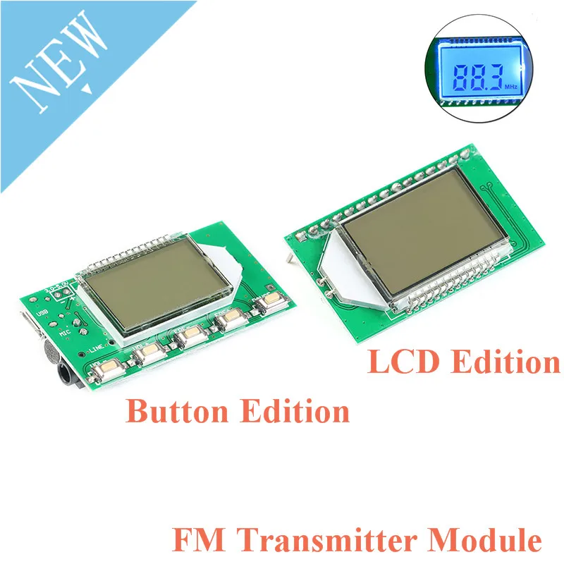 DSP PLL 87-108MHz Stereo FM Transmitter Module Digital Digital Wireless Microphone Board Multi-function Frequency Modulation
DSP PLL 87-108MHz Stereo FM Transmitter Module Digital Digital Wireless Microphone Board Multi-function Frequency Modulation