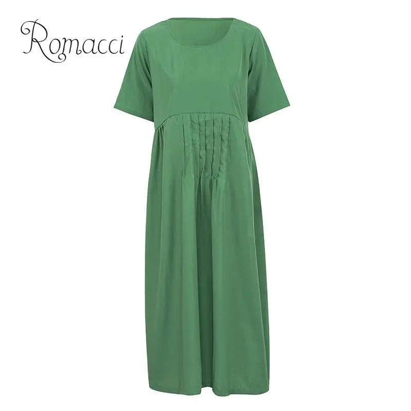 Romacci Sexy Women Summer Dress Vintage O Neck Short Sleeve Casual Loose Dresses Robe Femme Cotton Long Maxi 5XL Plus Size Dress
Romacci Sexy Women Summer Dress Vintage O Neck Short Sleeve Casual Loose Dresses Robe Femme Cotton Long Maxi 5XL Plus Size Dress