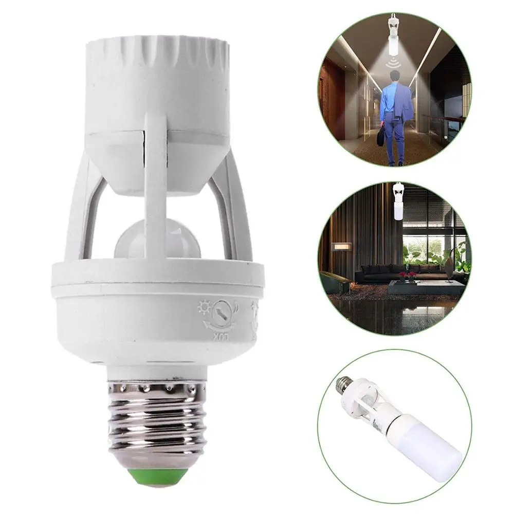 E27 Led Light Lamp Base Holder 110V 220V PIR Infrared Motion Sensor Bulb Socket 360 Degrees Detection Day Night Led Light Sensor
E27 Led Light Lamp Base Holder 110V 220V PIR Infrared Motion Sensor Bulb Socket 360 Degrees Detection Day Night Led Light Sensor