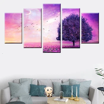 HD Print 5 Panel Purple Tree Picture Poster Canvas Painting Modular Modern Wall Art Living Room Fashion Home Decoration Mural
HD Print 5 Panel Purple Tree Picture Poster Canvas Painting Modular Modern Wall Art Living Room Fashion Home Decoration Mural