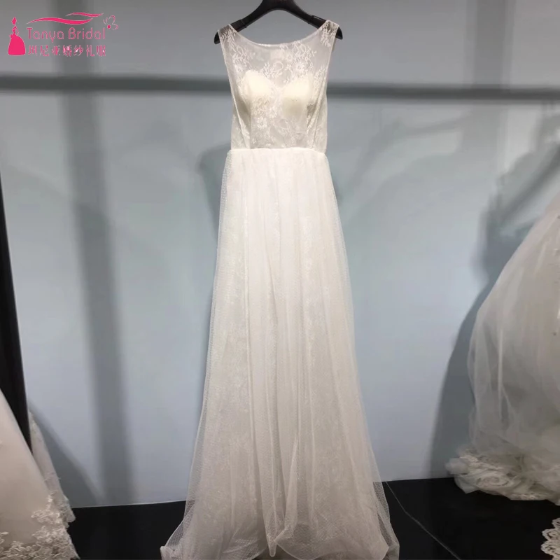 Sheer Neck Lace Weding Dresses Simple A Line Long Bridal Wedding Gowns 2018 bohemian Beach Wedding Gelinlik ZW022
Sheer Neck Lace Weding Dresses Simple A Line Long Bridal Wedding Gowns 2018 bohemian Beach Wedding Gelinlik ZW022