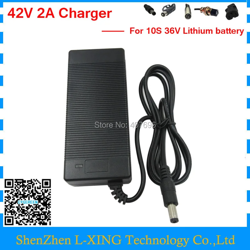 

36V Lithium battery Charger 42V 2A charger use for 10S 36V 10AH 12AH 15AH 20AH li-ion ebike battery 42V2A scooter Charger