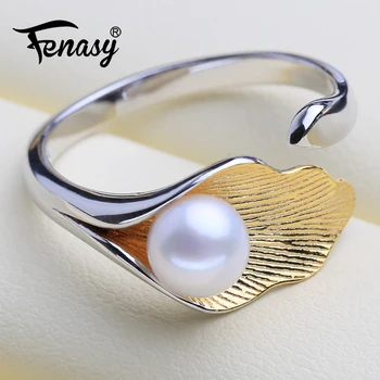 FENASY 925 Sterling Silver Ring Female Leaf Shape Natural Freshwater Pearl Rings For Women Fine Jewelry
FENASY 925 Sterling Silver Ring Female Leaf Shape Natural Freshwater Pearl Rings For Women Fine Jewelry