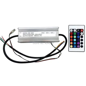 IP67 Waterproof 60W RGB LED Driver AC90-265V DC40V 600MA With Remote Controller With Memory Function Lighting Transformers
IP67 Waterproof 60W RGB LED Driver AC90-265V DC40V 600MA With Remote Controller With Memory Function Lighting Transformers