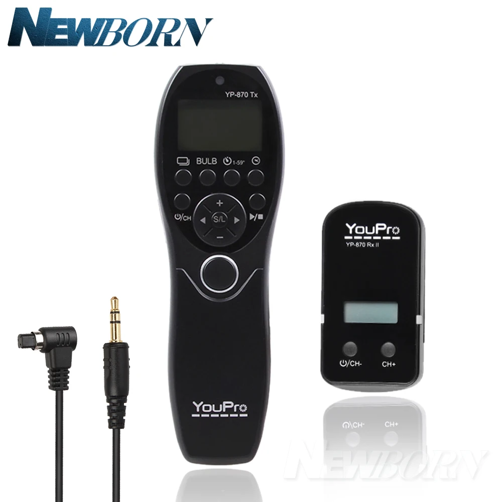 

YouPro YP-870II N3 Wireless Shutter Timer Remote for Canon EOS 50D 40D 30D 20D 10D 7D 6D 5Ds R 5D Mark IV 5D Mark III/II RS-80N3