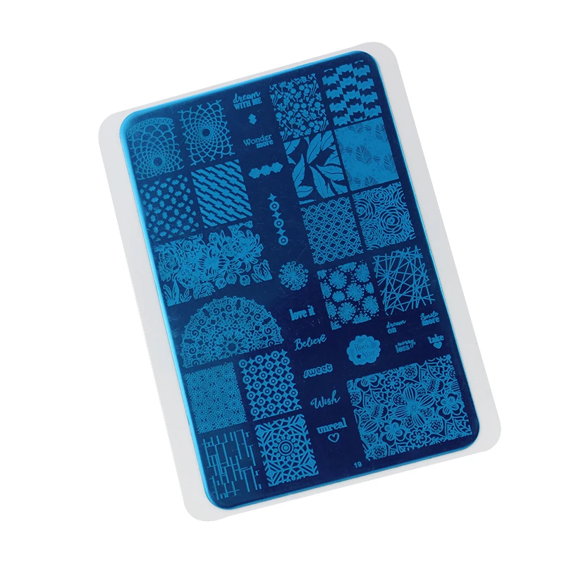 Big size Nail Stamping Plates Nail Template 1 x Mixed Design Stainless Steel Nail Art Stamp Template Manicure Nail Tools 14.5x9
Big size Nail Stamping Plates Nail Template 1 x Mixed Design Stainless Steel Nail Art Stamp Template Manicure Nail Tools 14.5x9