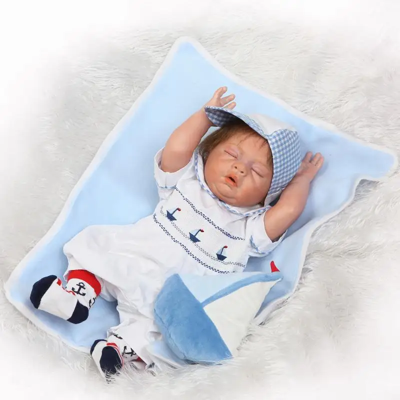 Cute boy doll reborn 20inch full silicone reborn baby dolls real sleeping newborn baby for child gift bebe alive bonecas reborn
Cute boy doll reborn 20inch full silicone reborn baby dolls real sleeping newborn baby for child gift bebe alive bonecas reborn